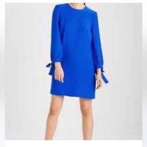 Banana Republic Shift Dress Long Sleeve Bow Cuff Size 4